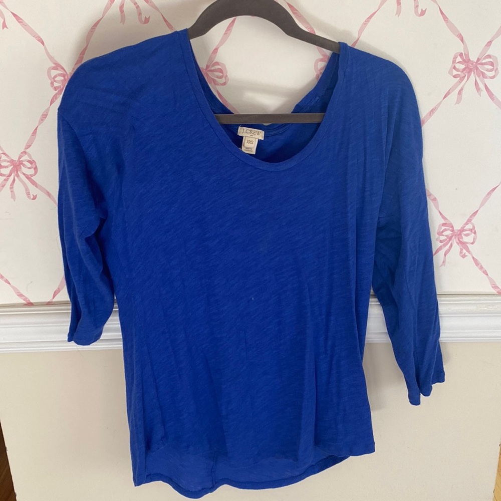 J Crew royal blue elbow length tee